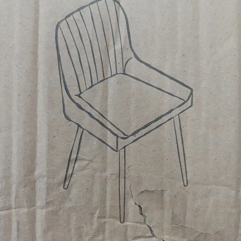 BOXED MARLOW PAIR OF DINING CHAIRS - NAVY BLUE/BLACK (1 BOX)