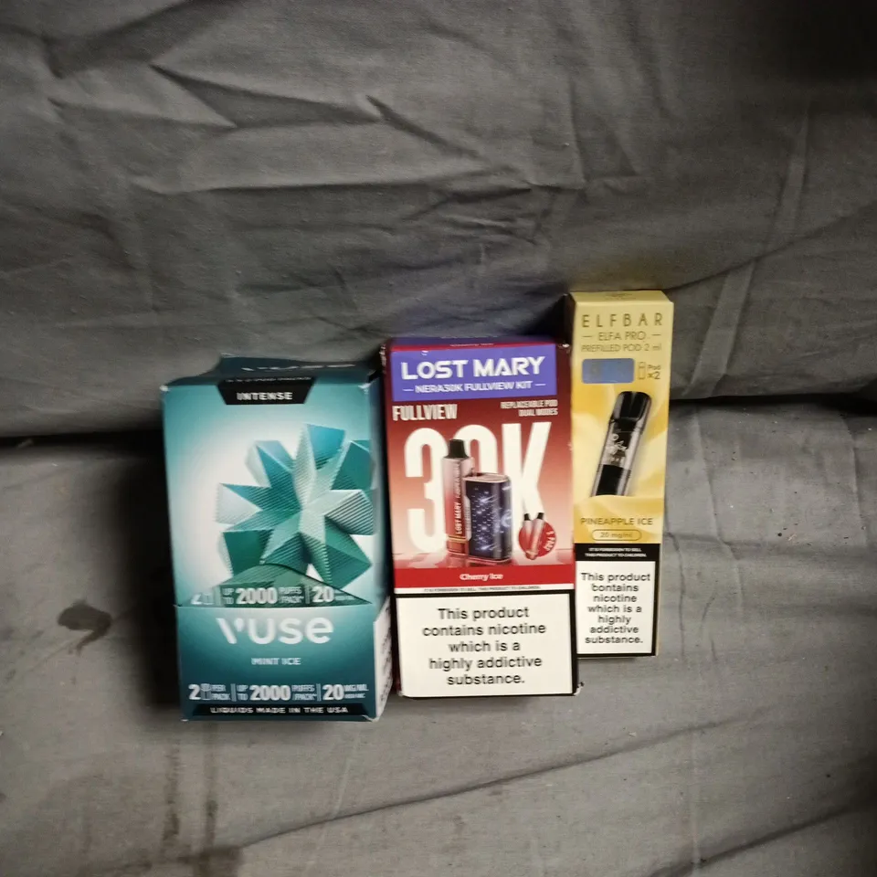 APPROXIMATELY 25 ASSORTED E-CIGARETTE PRODUCTS
