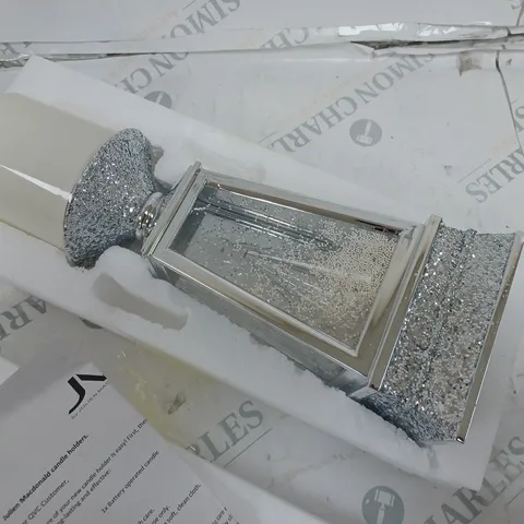 JULIEN MACDONALD FLAMELESS SWIRLING GLITTER CHRISTMAS TREE CANDLE HOLDER