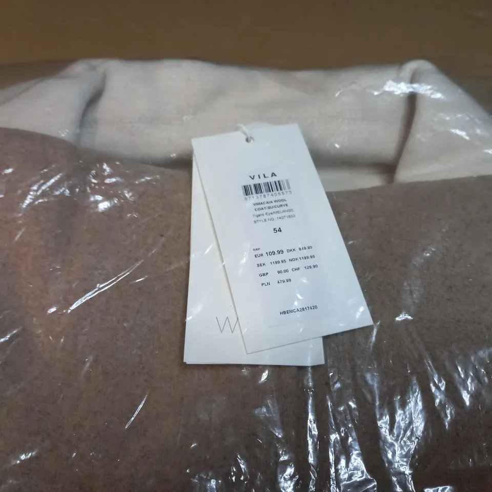 PACKAGED VILA NEUTRAL WOOL COAT 