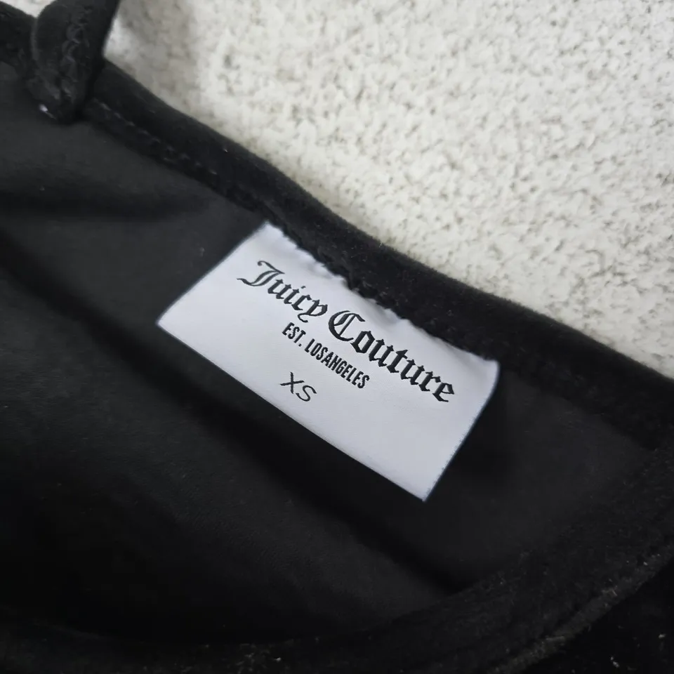 JUICY COUTURE BLACK VELVET STRAPPY TOP - XS
