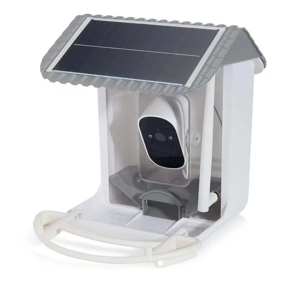 OUTLET SMART BIRD FEEDER WITH SOLAR VIDEO CAMERA GREY