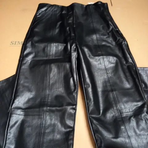 STRADIVARIUS FAUX LEATHER TROUSERS - SIZE 12