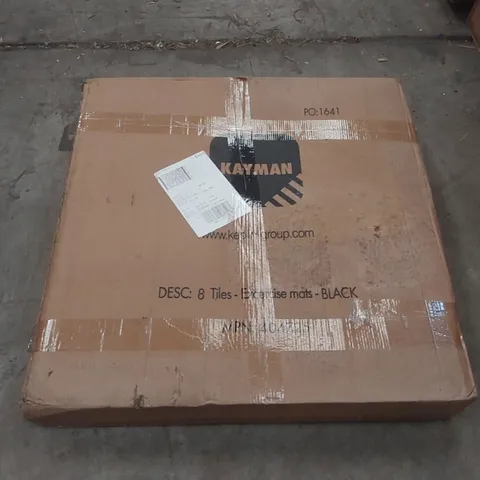 BOXED KAYMAN 8 TILES EXERCISE MATS - BLACK