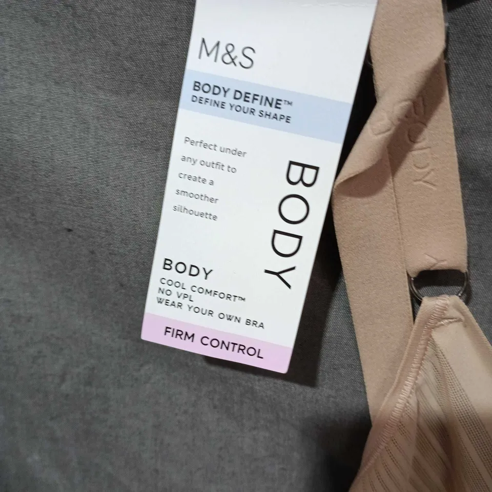M&S BODY DEFINE FIRM CONTROL SHAPEWEAR BODYSUIT – NUDE, SIZE 8-24