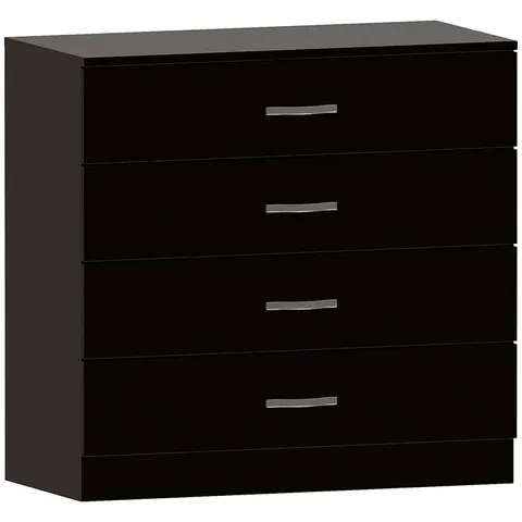 BOXED VIDA DESIGNS RIANO 4 DRAWER CHEST - BLACK