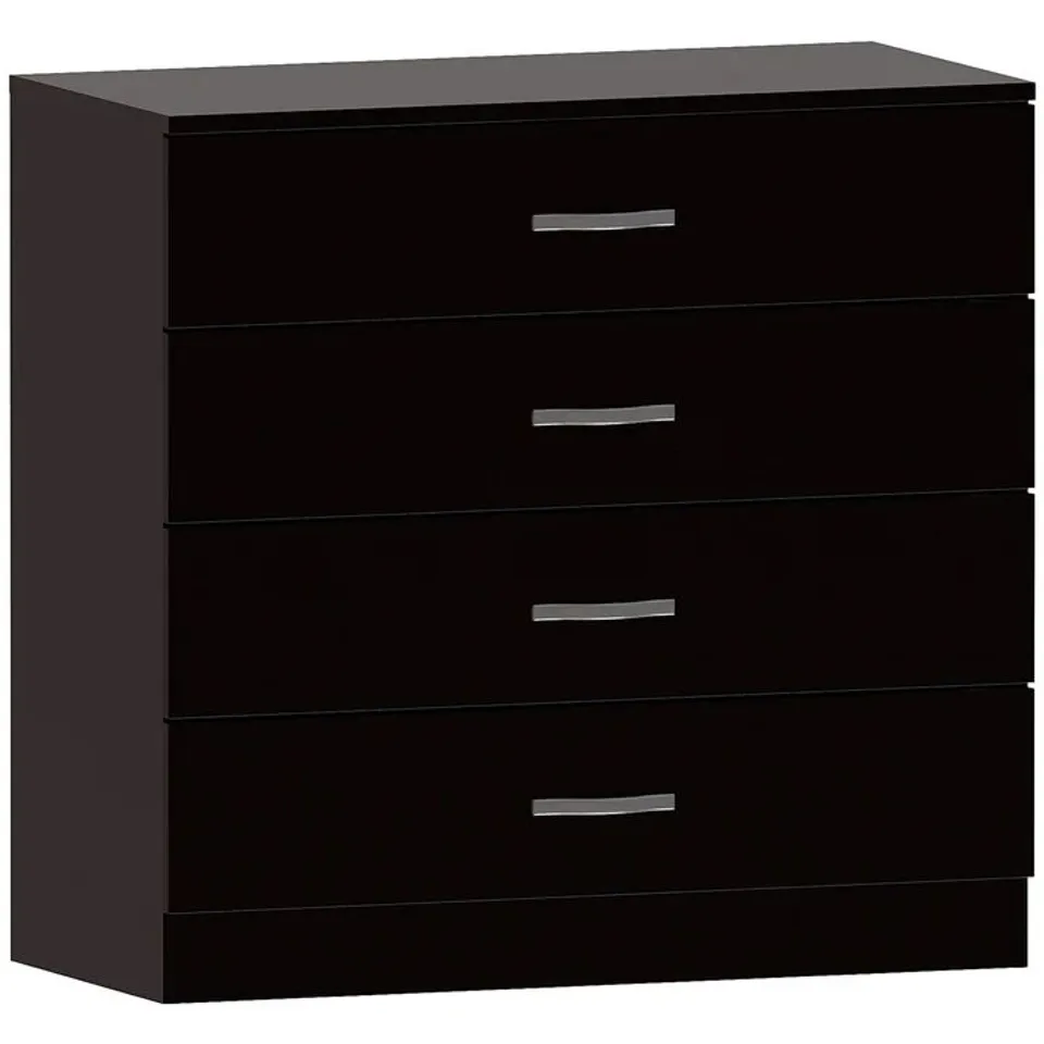BOXED VIDA DESIGNS RIANO 4 DRAWER CHEST - BLACK