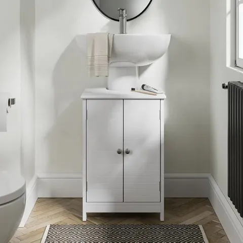 BOXED NAUTICAL COMPACT UNDER SINK UNIT, WHITE (1 BOX)