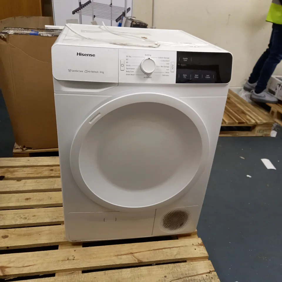 HISENSE DCGE801 FREESTANDING 8KG TUMBLE DRYER - WHITE