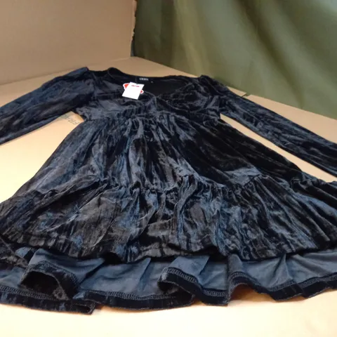 CIDER BLACK VELVET MINI DRESS - MEDIUM
