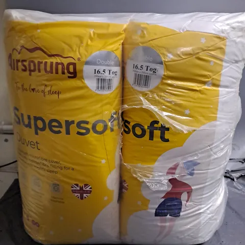 PAIR OF AIR SPRUNG DOUBLE 16.5 TOG DUVETS