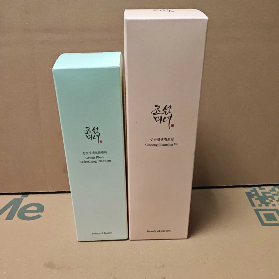 LOT OF 2 BEAUTY OF JOSEON GREEN PLUM REFRESHING CLEANSER & GINSENG CLEANSING OIL