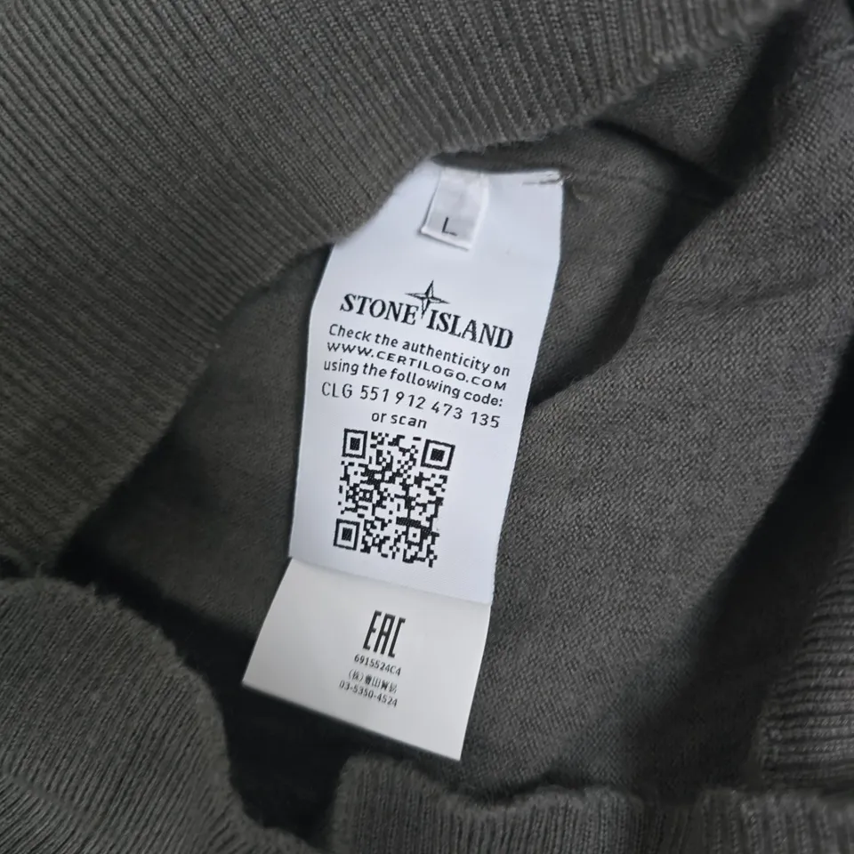 STONE ISLAND CREWNECK SWEATSHIRT – GREY – SIZE L
