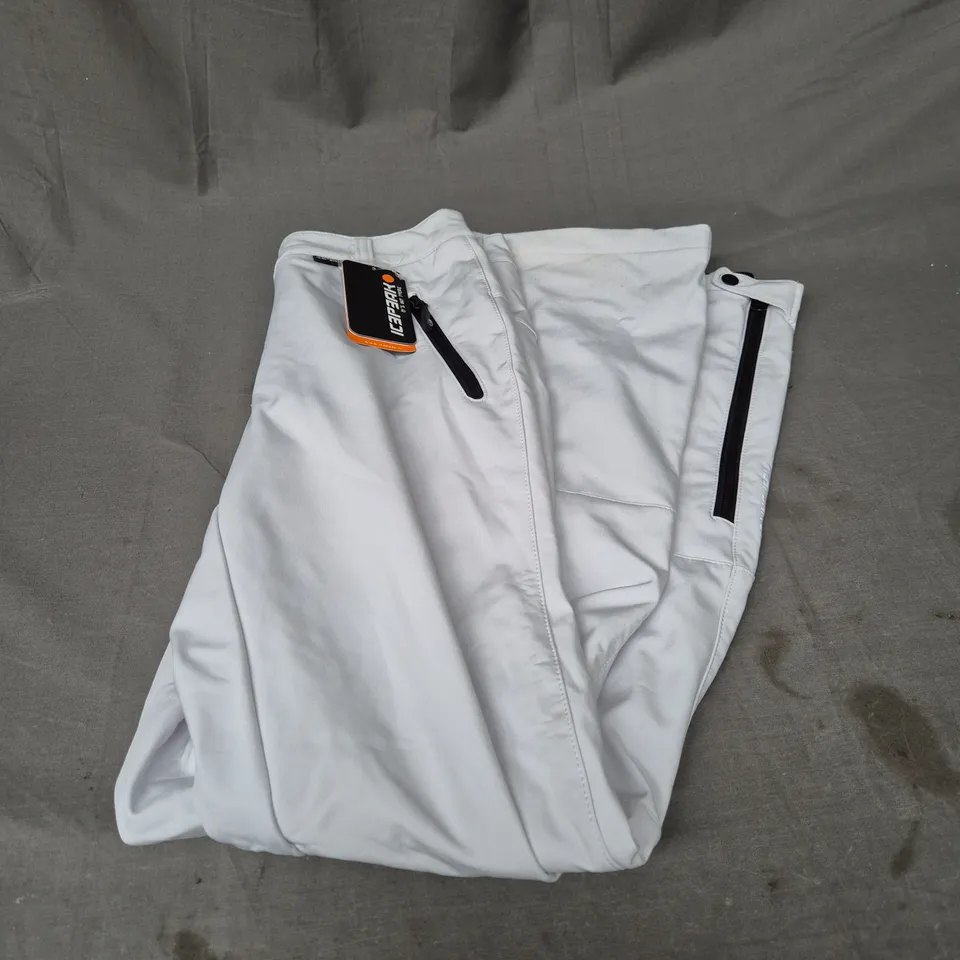 ICEPEAK RIKSU SOFTSHEL OUTDOOR TROUSERS IN WHITE SIZE 10