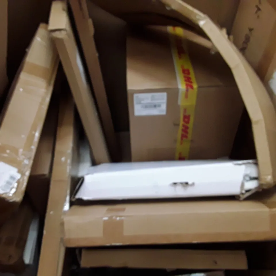 PALLET TO CONTAIN AN ASSORTMENT OF HOUSEHOLD ITEMS TO INCLUDE WALL CLOCKS, ROLLATOR AND  TV WALL MOUNT ECT