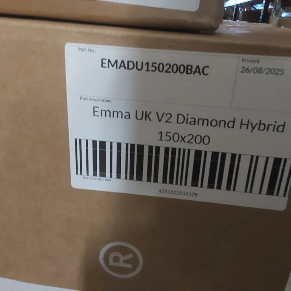 BRAND NEW BOXED EMMA UK V2 DIAMOND HYBRID 150 x 200CM KING SIZE MATTRESS 
