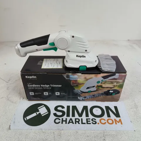 KEPLIN 2-IN-1 CORDLESS HEDGE TRIMMER & GRASS SHEAR