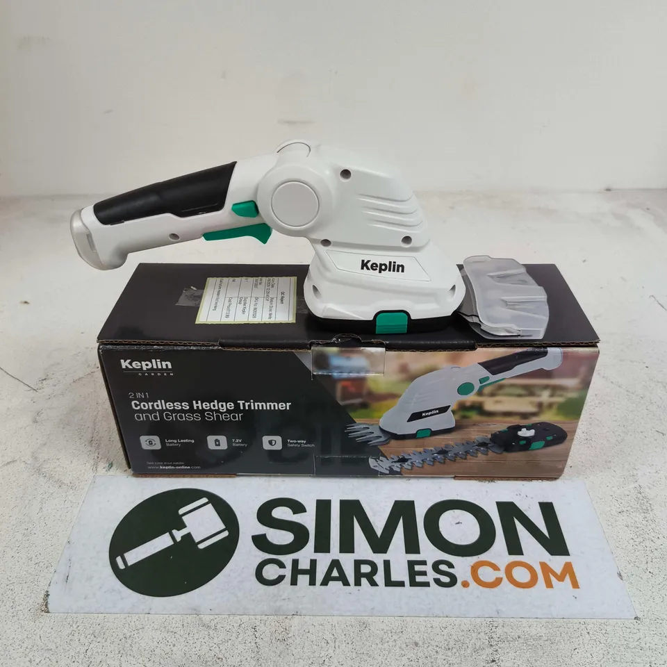 KEPLIN 2-IN-1 CORDLESS HEDGE TRIMMER & GRASS SHEAR
