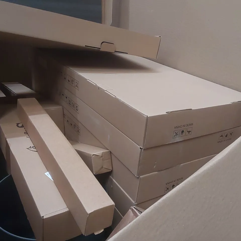 PALLET CONTAINING A LARGE QUANTITY OF MCADYS CHROME SHOWER SETS, FONTEVIVA MINERAL WATER AND OTHER ASSORTED ITEMS INCLUDING: CRAFTSMAN TRADE STACK TOOL CHEST, FISHER-PRICE BABY GYM ECT