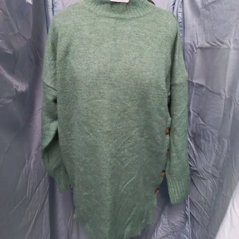 JOJO MAMAN BEBE GREEN TURTLE NECK JUMPER IN GREEN - S