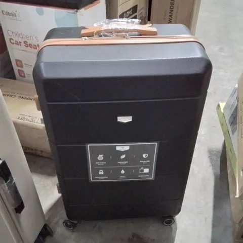 LARGE SUITCASE BLACK & BROWN