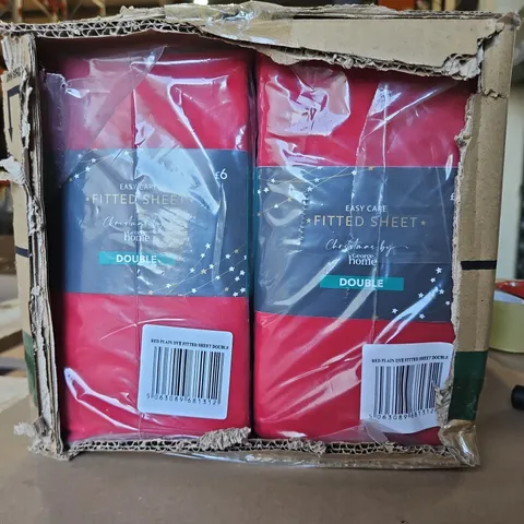 12 PACK OF DOUBLE FITTED SHEET