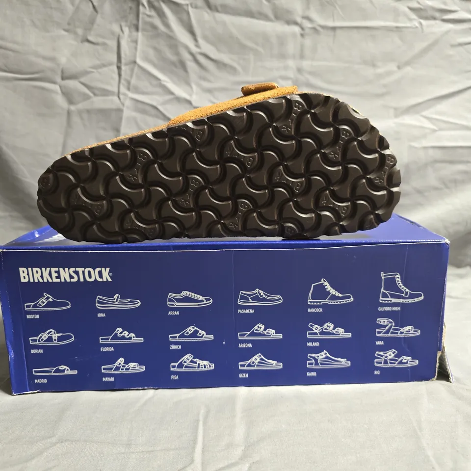BOXED PAIR OF BIRKENSTOCK OITA BRAIDED SANDALS IN MINK SIZE UK 3.5