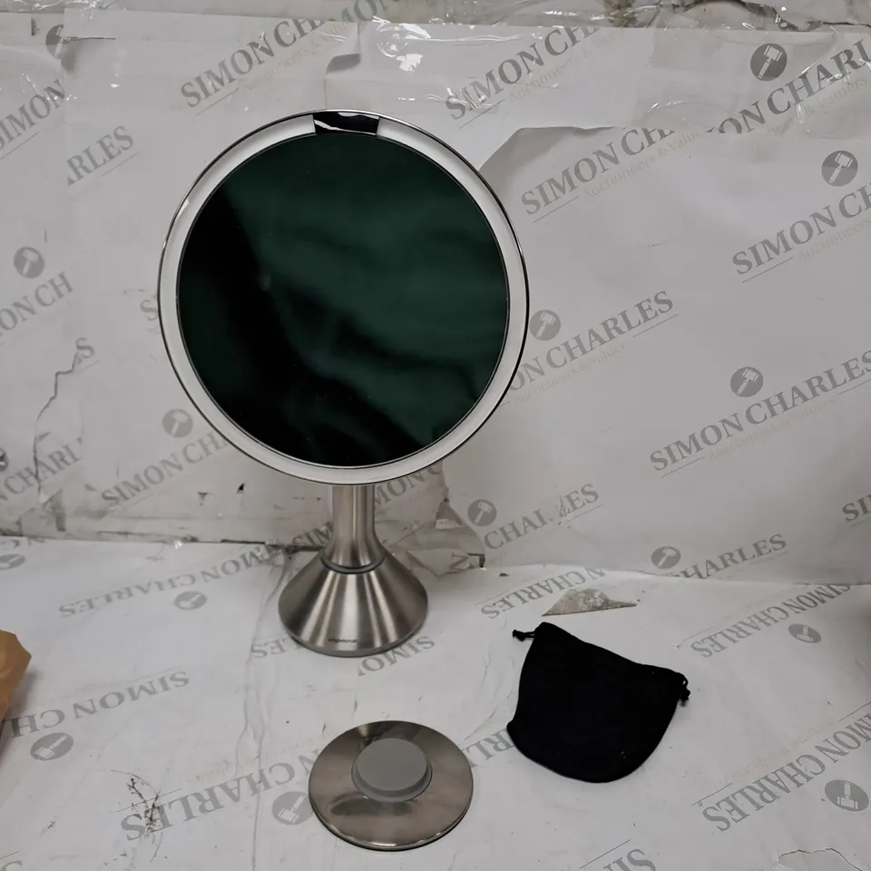 SIMPLEHUMAN 20CM SENSOR MIRROR WITH TOUCH-CONTROL BRIGHTNESS 10X MAG - COLLECTION ONLY