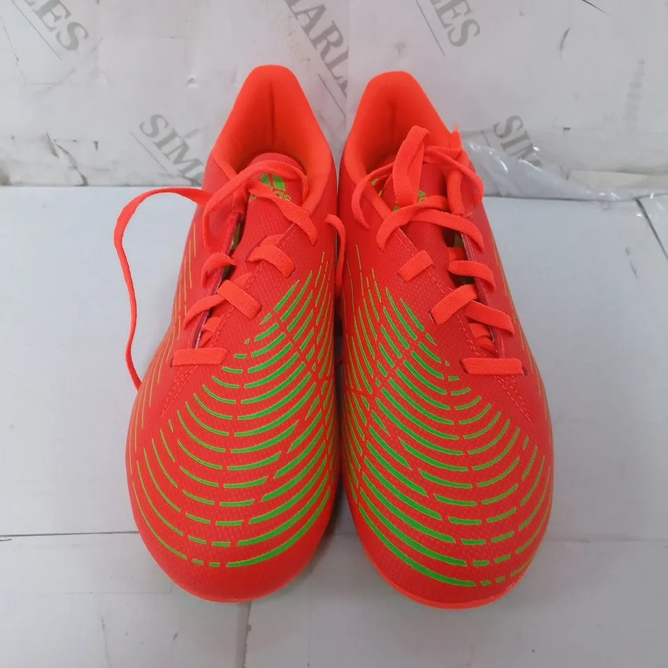 ADIDAS PREDATOR EDGE.4 FOOTBALL BOOTS IN ORANGE/LIME GREEN - UK 4.5