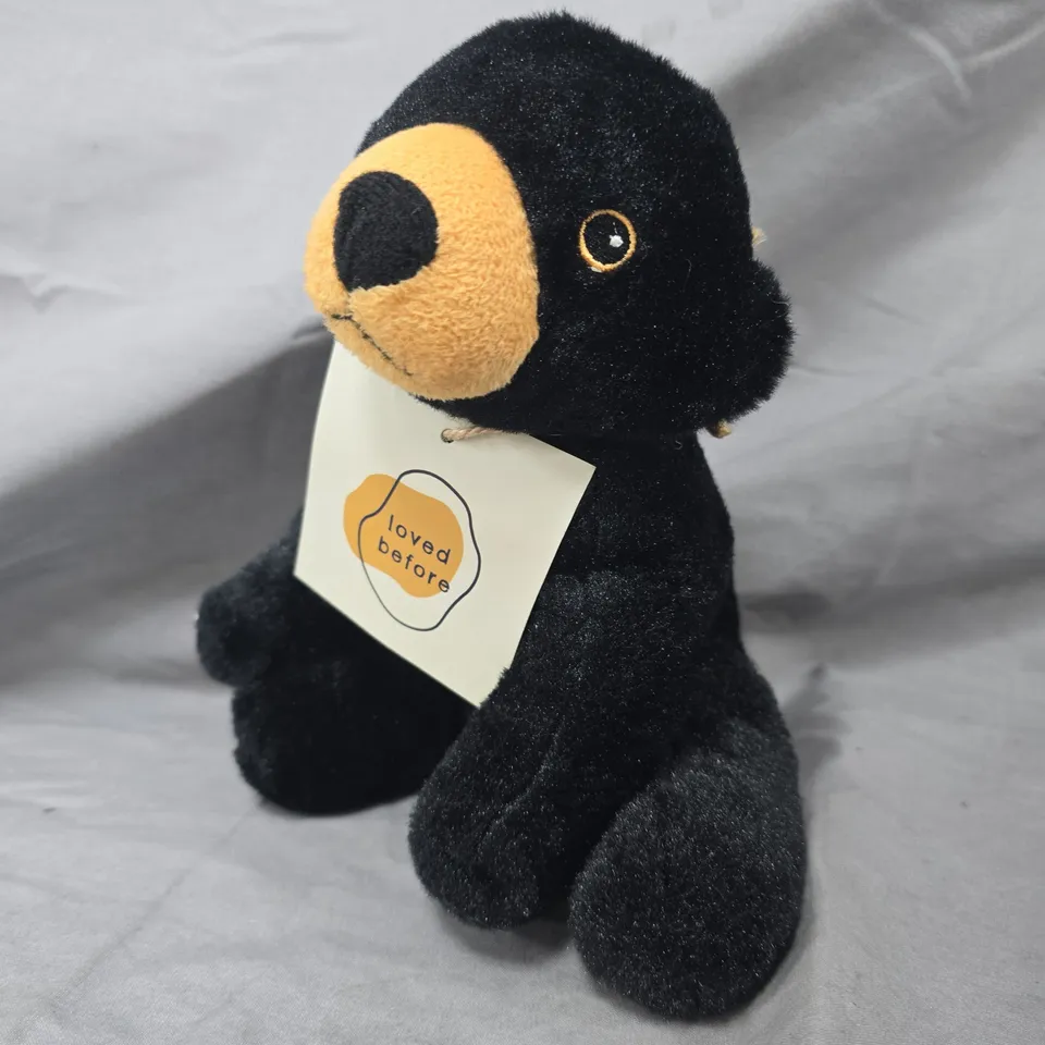 LOVED BEFORE BLACK BEAR SOFT PLUSH TOY