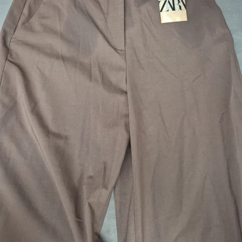 ZARA TROUSERS IN BROWN SIZE UK SMALL