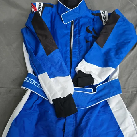 SPARCO BLUE RACING SUIT WITH WHITE PANELS – ONE-PIECE SIZE UNKNOW 