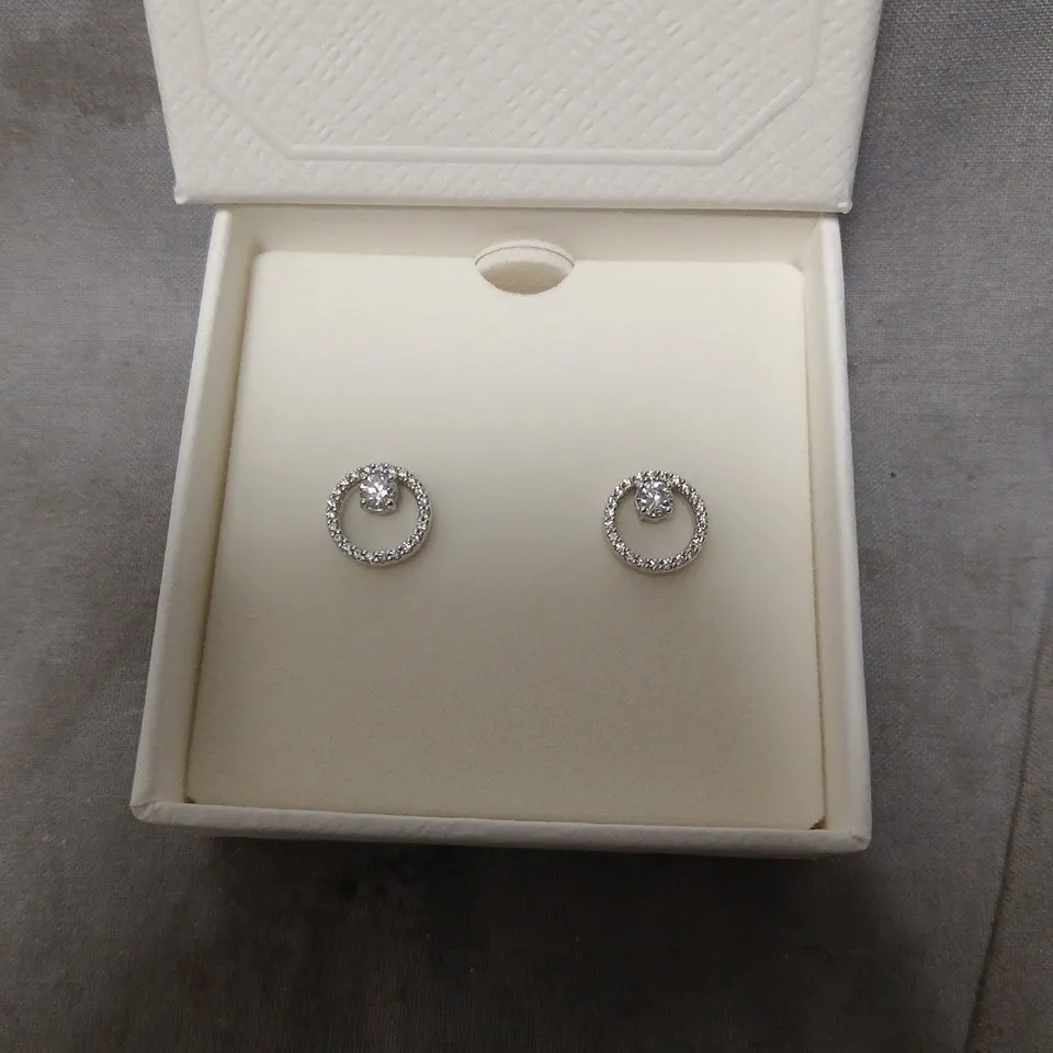BOXED SWAROVSKI RHODIUM PLATED CRYSTAL CONSTELLA STUD EARRINGS