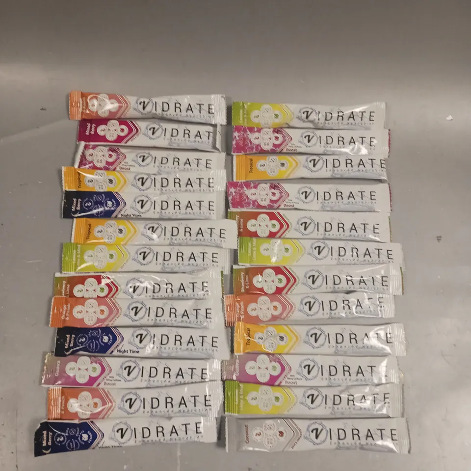 APPROXIMATELY 20 ASSORTED VIDRATE HYDRATION SACHETS 