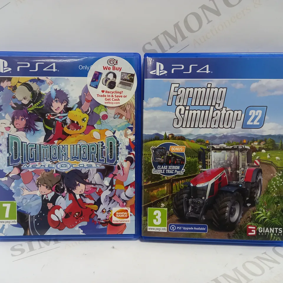 PLAYSTATION 4 FARMING SIMULATOR 22 + DIGIMON NEXT ORDER