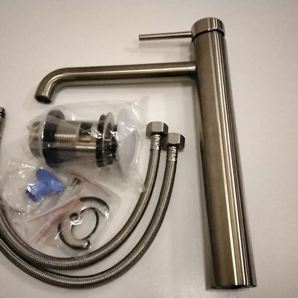 BOXED AS NEW CALYPSO PALENA TALL BASIN TAP IN BRUSHED NICKEL