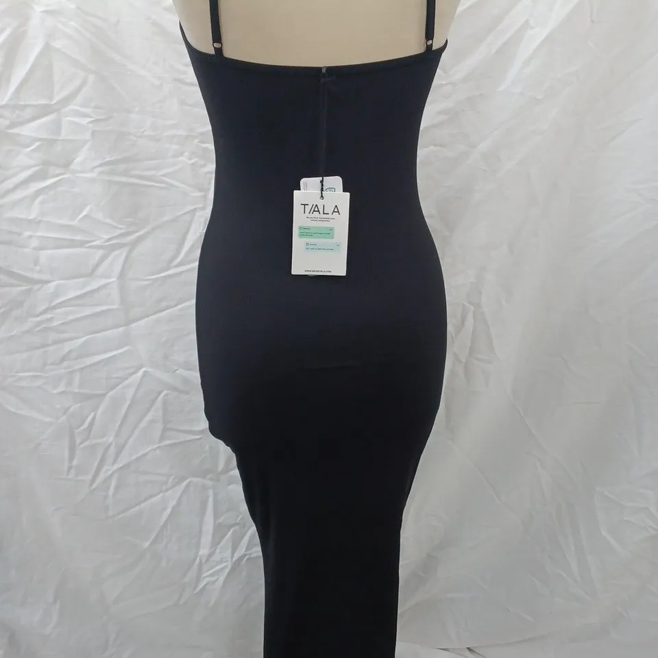 T/ALA RIB CAMI MAXI DRESS, BLACK - SIZE SMALL