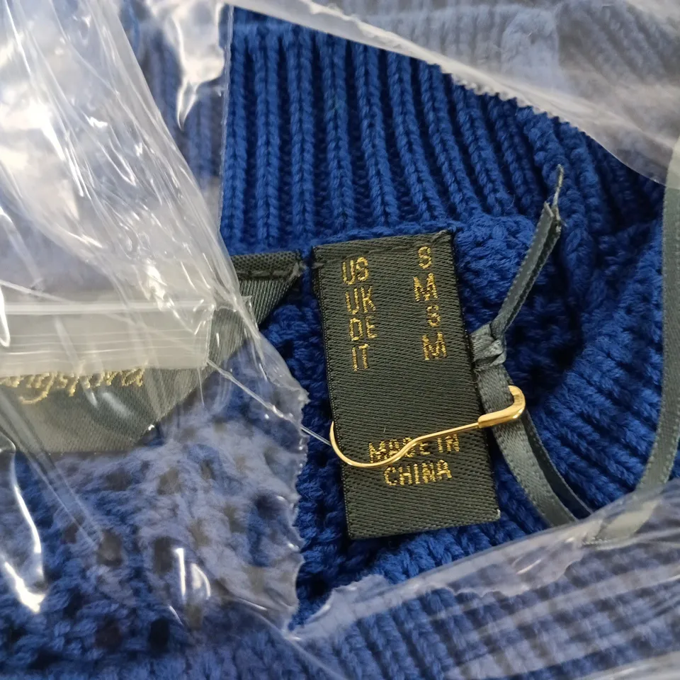 RUTH LANGFORD FASHION KNIT SWEATER – BLUE, UK M