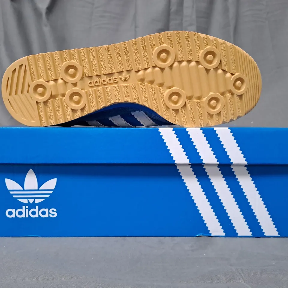 BOXED PAIR OF ADIDAS SL 72 RS SHOES IN BLUE/WHITE UK SIZE 6