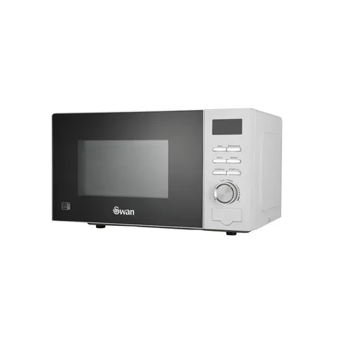 SWAN 20L 700W DIGITAL MICROWAVE - WHITE - COLLECTION ONLY