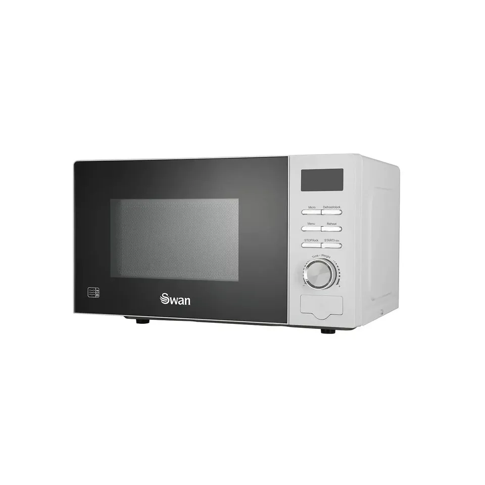 SWAN 20L 700W DIGITAL MICROWAVE - WHITE - COLLECTION ONLY 