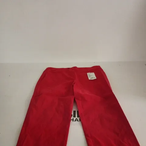 ANNA MONTANA ANGELIKA SLIM FIT RED TROUSERS UK 16 TAGGED