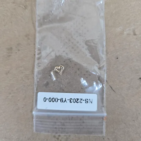 THE LOVE COLLECTION YELLOW GOLD SMALL PIERCED HEART STUD EARRING
