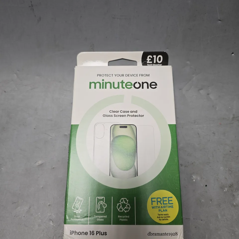 BOX OF APPROXIMATELY 17 MINUTE ONE IPHONE 16 PLUS 