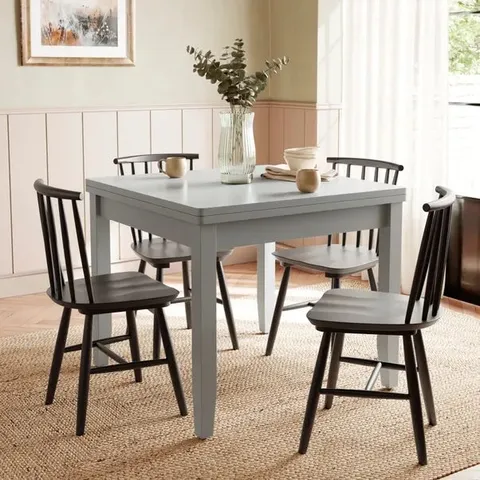 BOXED LYNTON 4-6 SEATER FLIP TOP DINING TABLE - GREY (1 BOX)