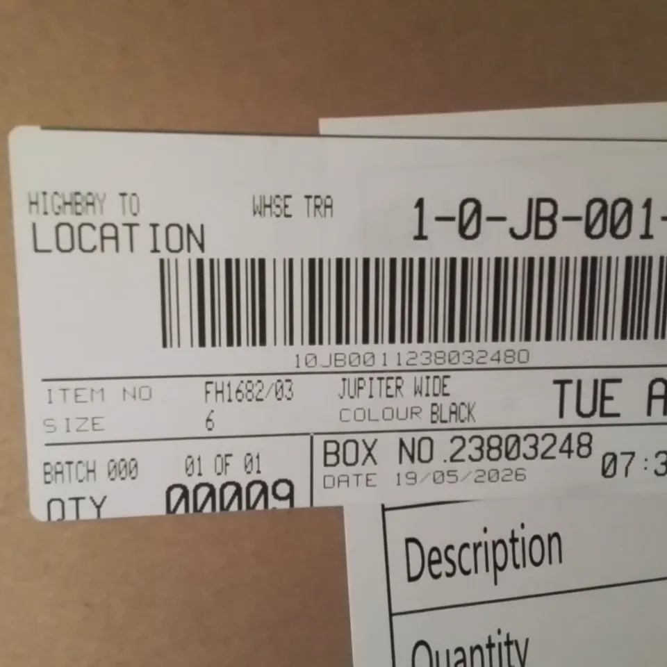 BOXED BRAND NEW APPROXIMATELY 9 SIMPLY BE JUPITER EXTRA WIDE SHOES BLACK SIZE 6
