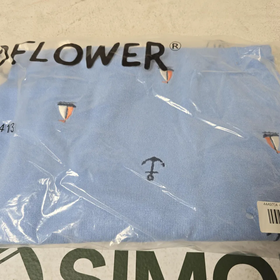 MUDFLOWER SAILOR CREW NECK JUMPER, LIGHT BLUE - SIZE 16