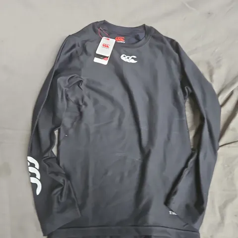 CANTERBURY THERMOREG LONG SLEEVE TOP - BLACK, SIZE S
