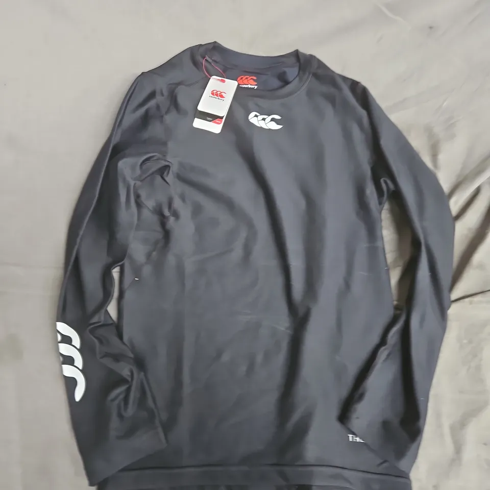 CANTERBURY THERMOREG LONG SLEEVE TOP - BLACK, SIZE S