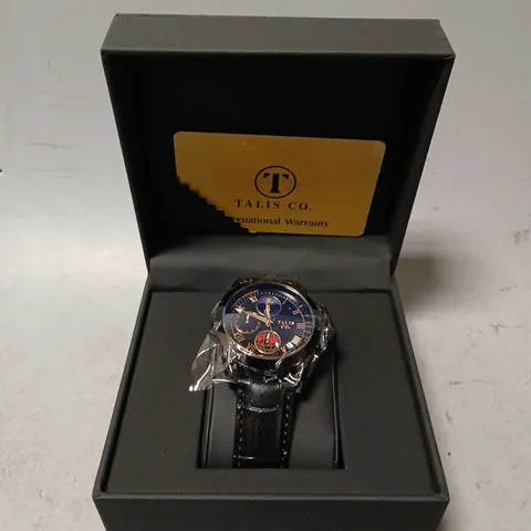 BOXED TALIS CO 7120 CHRONOGRAPH WATCH MOON PHASE MOVEMENT 